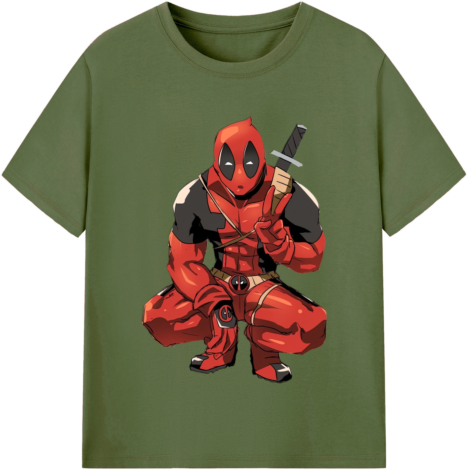 （画像用） Deadpool デッドプール 綿100％半袖Tシャツ（フロントプリント）